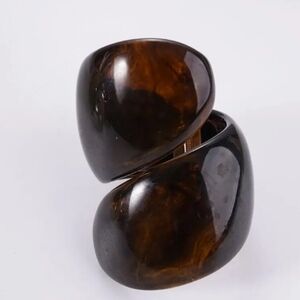 Brown Resin Statement Cuff Bracelet